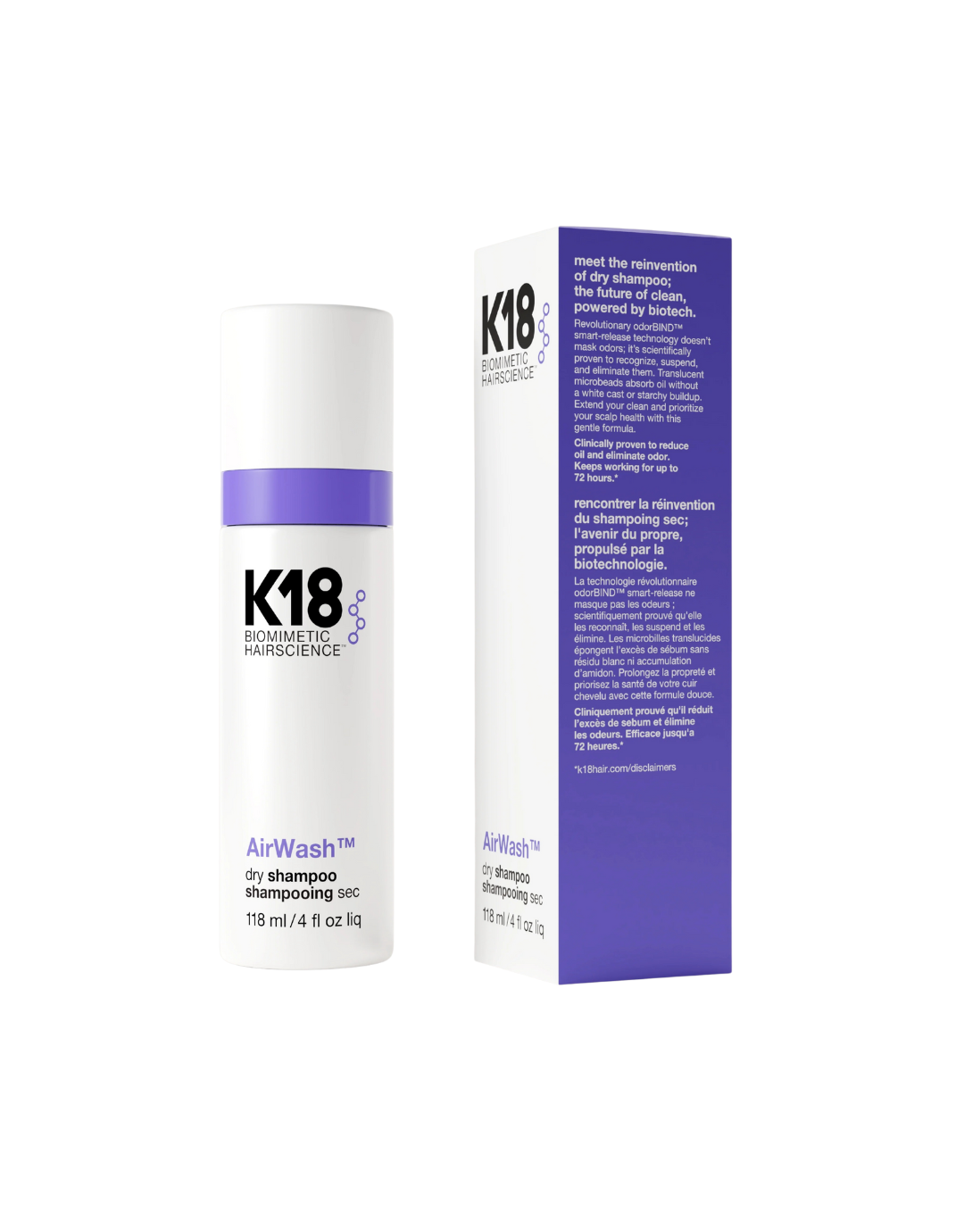 K18 AirWash™ dry shampoo